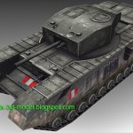 Churchill tank 3d model