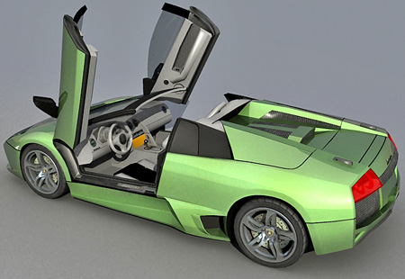 3dSkyHost: Lamborghini Murcielago Roadster free 3d model