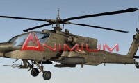 ah-24 apache helicopter 3d render
