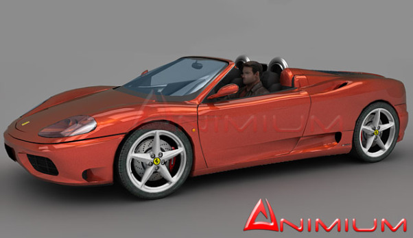 3dSkyHost: Ferrari 360 spider modena 3d model