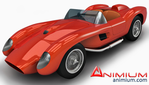 3dSkyHost: 1957 Ferrari Testa Rossa 3d model