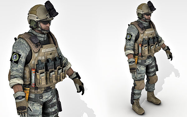 Soldier 3d model - Free 3d models - 600 x 375 jpeg 48kB