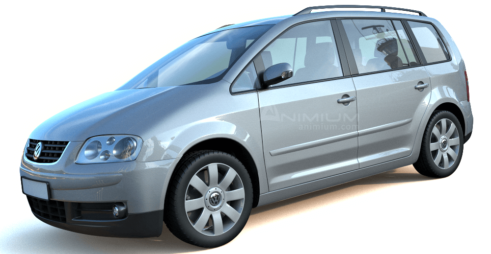 3D model Volkswagen Touran 2003 lowpoly VR / AR / low-poly