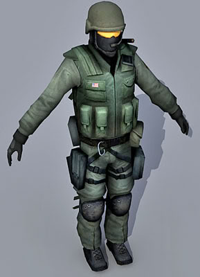 3D Soldier Model 08